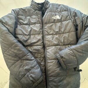 The North Face boys Gray Puffer Jacket